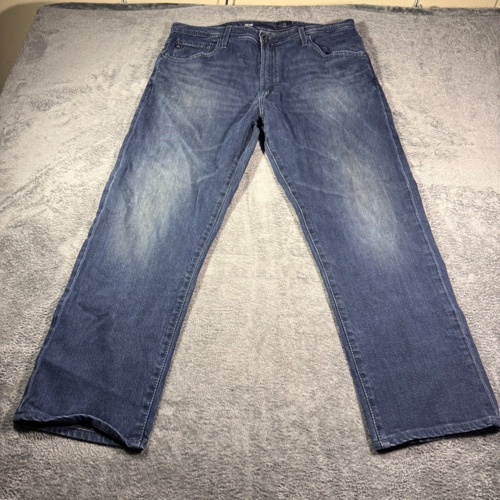 AG Adriano Goldschmied The Vane Straight Leg Jeans Mens 38x28 Dark Indigo Blue